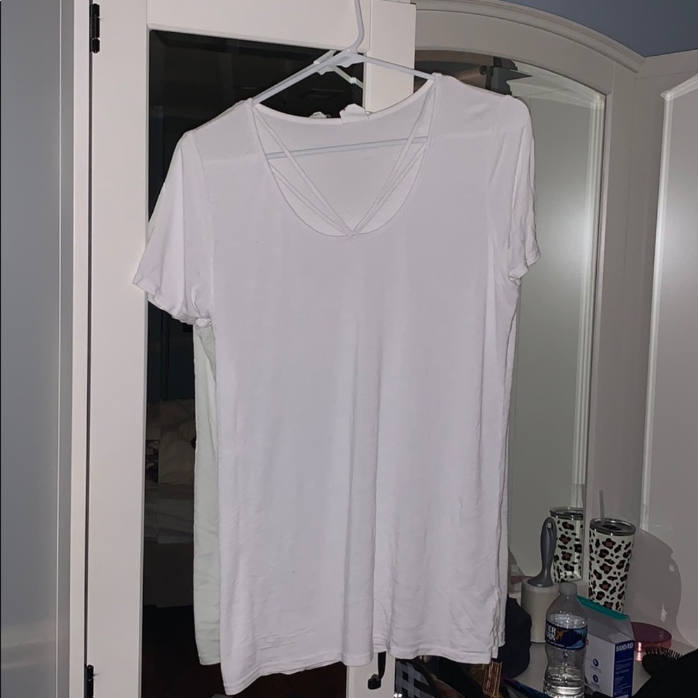 white criss cross top